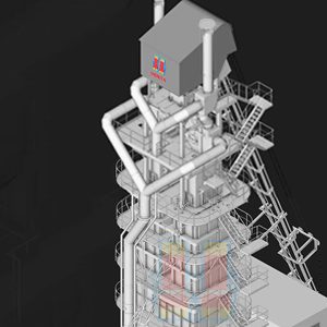 Rectangular lime kiln